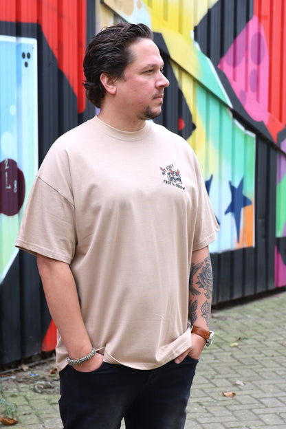 Hot Stuff Oversized Tee - Beige