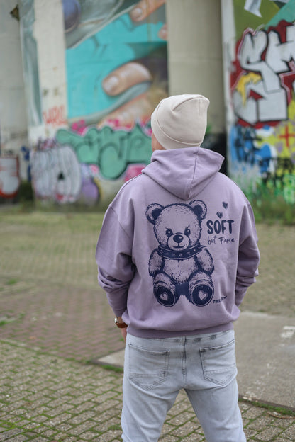 Soft but Fierce Oversized Hoodie - Paars