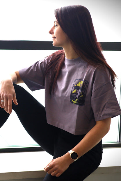 Legalize Happiness Mushroom Croptop - Paars