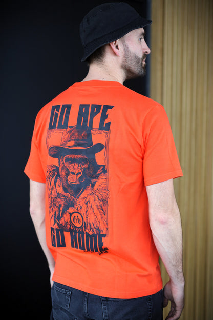 Go Ape or Go Home Regular Tee - Oranje