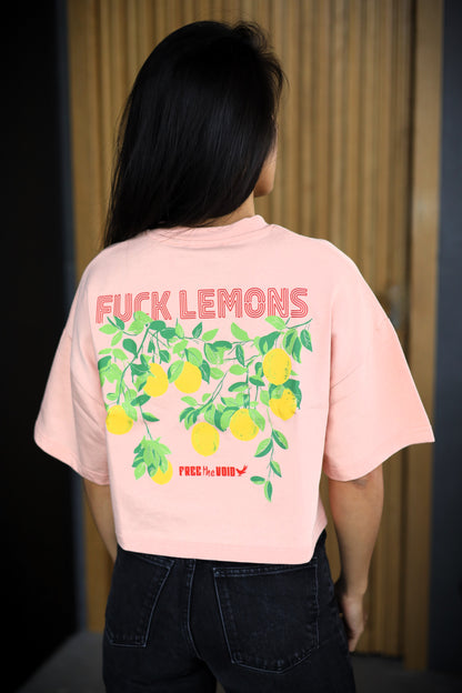 Fuck Lemons Croptop - Roze