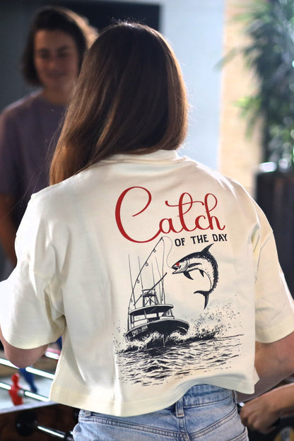 Catch of the Day Croptop - Crème