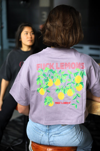 Fuck Lemons Croptop - Paars