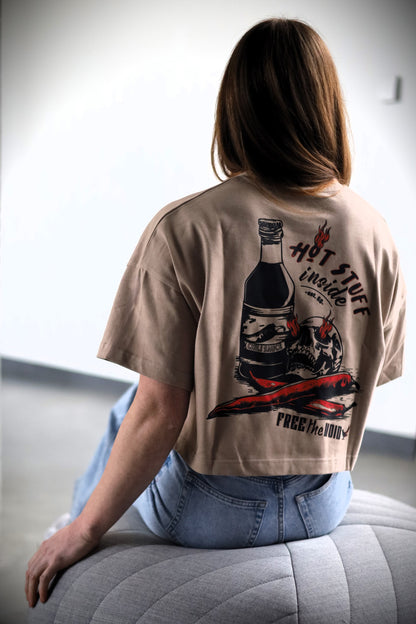 Hot Stuff Croptop - Beige
