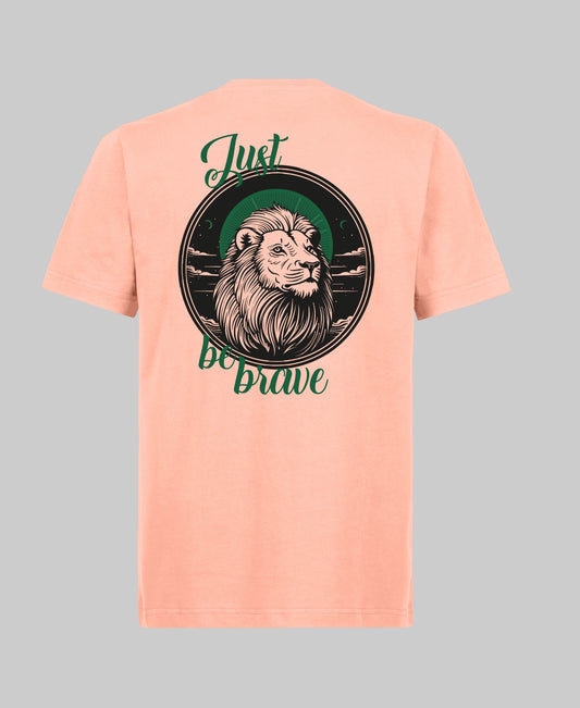 Just be Brave Regular Tee - Roze