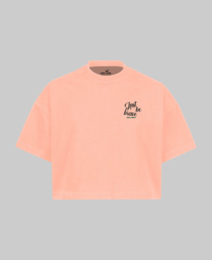 Just be Brave Croptop - Roze