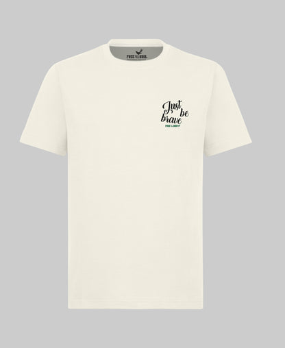 Just be Brave Regular Tee - Wit
