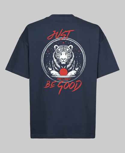Just be Good Oversized Tee - Marine Blauw