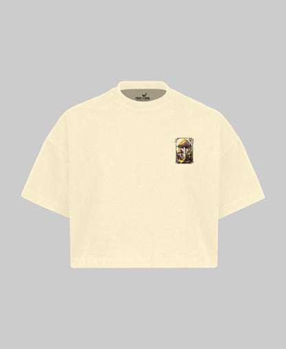 Legalize Happiness Mushroom Croptop - Crème