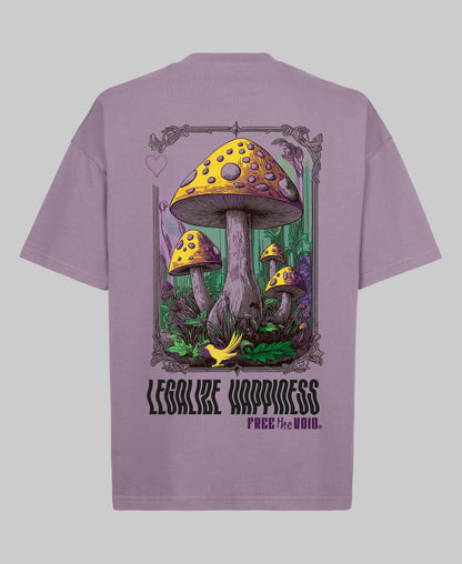 Legalize Happiness Oversized Tee - Paars
