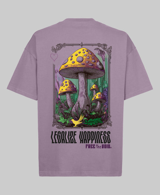 Legalize Happiness Oversized Tee - Paars