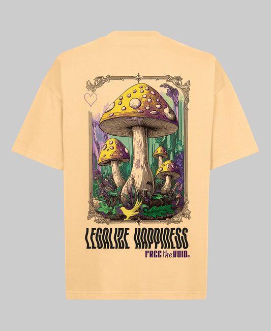 Legalize Happiness Oversized Tee - Zand