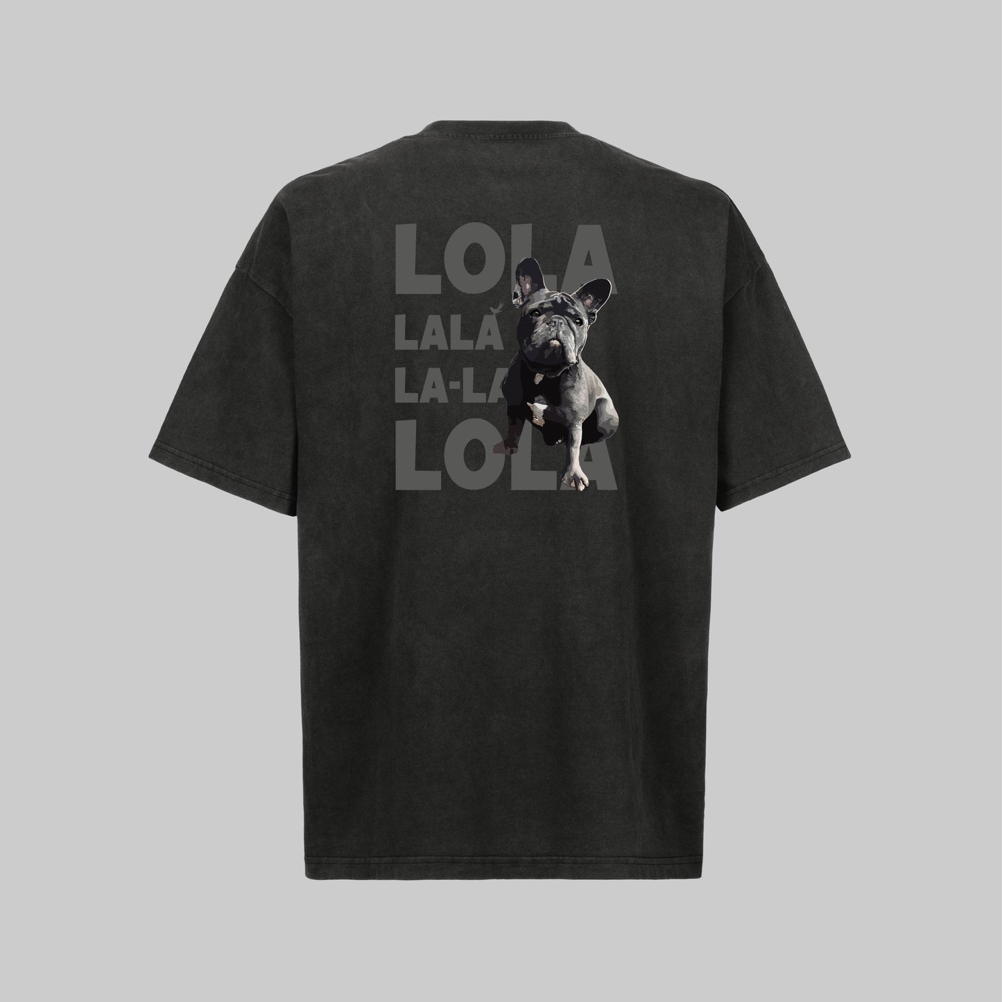 Lola Oversized Tee - Vintage Zwart