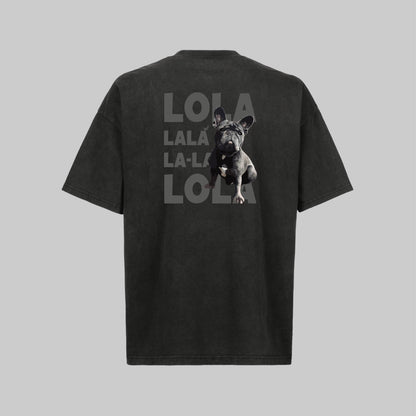 Lola Oversized Tee - Vintage Zwart