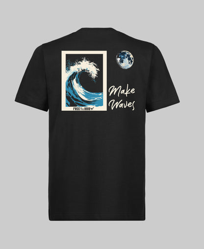 Make Waves Regular Tee - Zwart