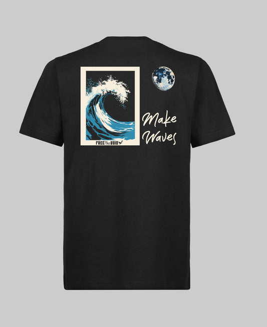Make Waves Regular Tee - Zwart