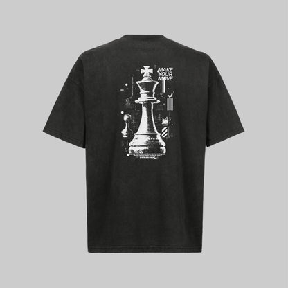 Make Your Move Oversized Tee - Vintage Zwart