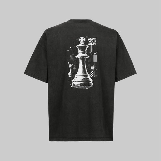Make Your Move Oversized Tee - Vintage Zwart