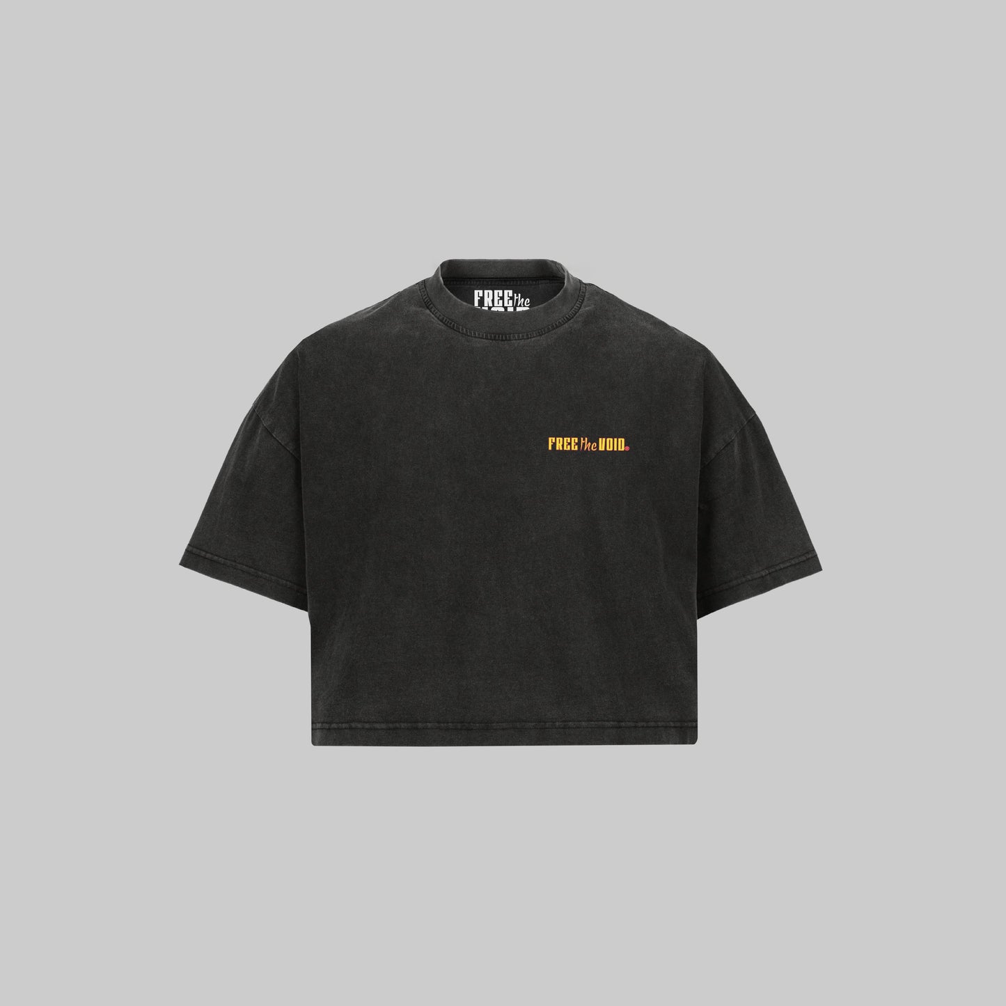 Medusa Pink Croptop - Vintage Zwart