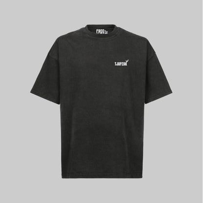 Tjapzak Oversized Tee - Vintage Zwart