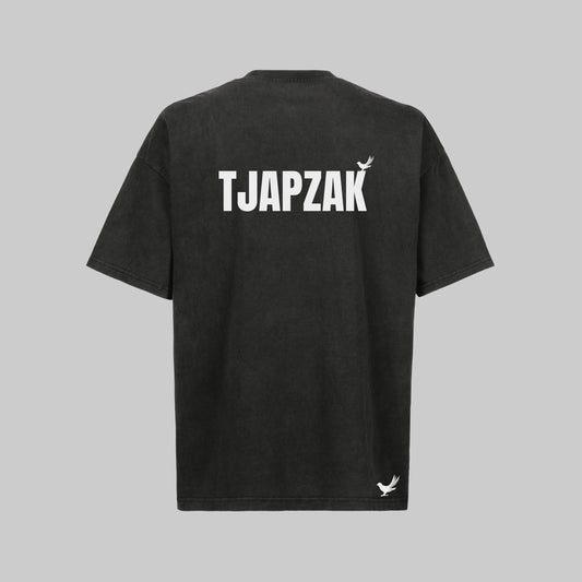 Tjapzak Oversized Tee - Vintage Zwart